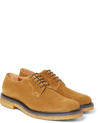 Chaussures derby en daim marron clair Dries Van Noten