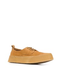 Chaussures derby en daim marron clair Ami Paris