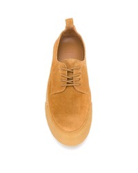 Chaussures derby en daim marron clair Ami Paris