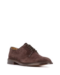 Chaussures derby en daim marron foncé Tricker's