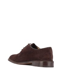 Chaussures derby en daim marron foncé Tricker's