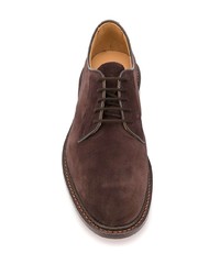 Chaussures derby en daim marron foncé Tricker's