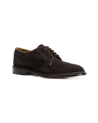 Chaussures derby en daim marron foncé Trickers