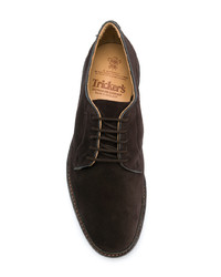 Chaussures derby en daim marron foncé Trickers