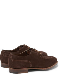 Chaussures derby en daim marron foncé Edward Green