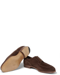 Chaussures derby en daim marron foncé Edward Green