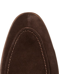 Chaussures derby en daim marron foncé Edward Green