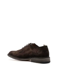 Chaussures derby en daim marron foncé Officine Creative