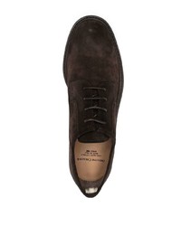 Chaussures derby en daim marron foncé Officine Creative