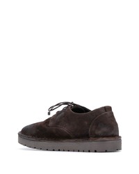 Chaussures derby en daim marron foncé Marsèll