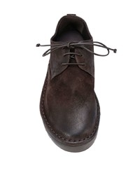 Chaussures derby en daim marron foncé Marsèll