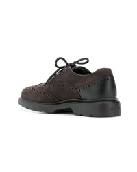 Chaussures derby en daim marron foncé Hogan