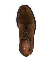 Chaussures derby en daim marron foncé Henderson Baracco