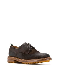 Chaussures derby en daim marron foncé Green George