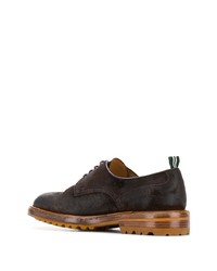 Chaussures derby en daim marron foncé Green George