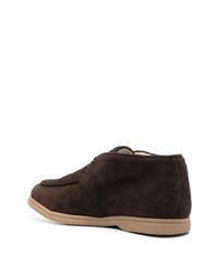 Chaussures derby en daim marron foncé Eleventy