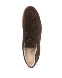 Chaussures derby en daim marron foncé Eleventy