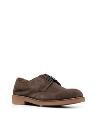 Chaussures derby en daim marron foncé Doucal's