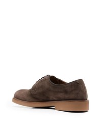 Chaussures derby en daim marron foncé Doucal's