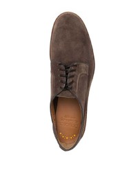 Chaussures derby en daim marron foncé Doucal's