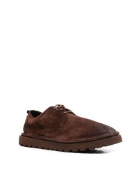 Chaussures derby en daim marron foncé Marsèll