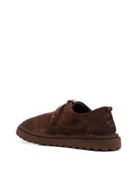 Chaussures derby en daim marron foncé Marsèll