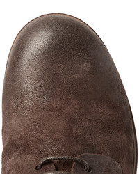 Chaussures derby en daim marron foncé Marsèll