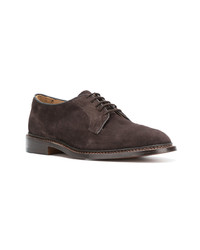 Chaussures derby en daim marron foncé Trickers