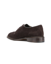 Chaussures derby en daim marron foncé Trickers