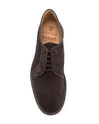 Chaussures derby en daim marron foncé Trickers