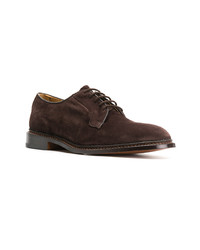 Chaussures derby en daim marron foncé Trickers