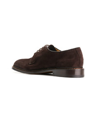 Chaussures derby en daim marron foncé Trickers