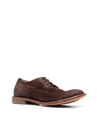 Chaussures derby en daim marron foncé Moma