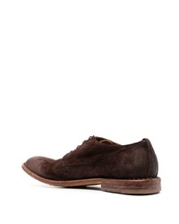 Chaussures derby en daim marron foncé Moma