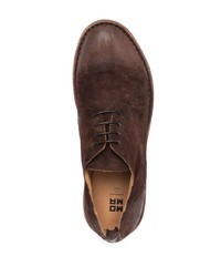 Chaussures derby en daim marron foncé Moma