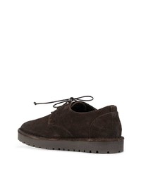 Chaussures derby en daim marron foncé Marsèll