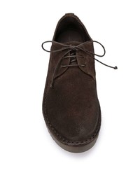 Chaussures derby en daim marron foncé Marsèll