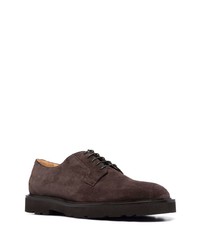 Chaussures derby en daim marron foncé Paul Smith