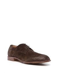 Chaussures derby en daim marron foncé Moma