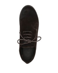 Chaussures derby en daim marron foncé Marsèll