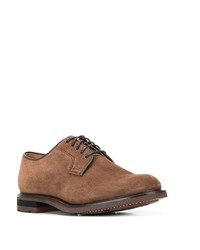 Chaussures derby en daim marron Church's