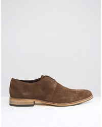 Chaussures derby en daim marron Asos