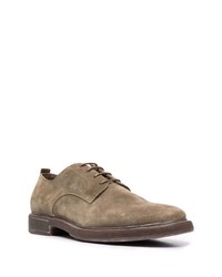 Chaussures derby en daim marron Silvano Sassetti