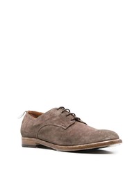 Chaussures derby en daim marron Silvano Sassetti