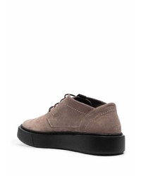 Chaussures derby en daim marron Pollini