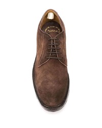 Chaussures derby en daim marron Officine Creative