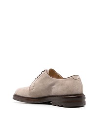 Chaussures derby en daim marron Brunello Cucinelli