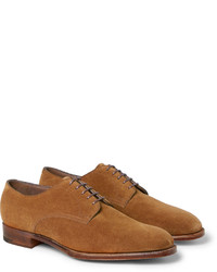 Chaussures derby en daim marron Edward Green