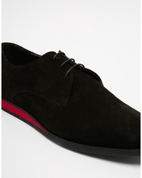 Chaussures derby en daim noires Asos