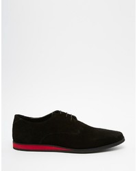 Chaussures derby en daim noires Asos